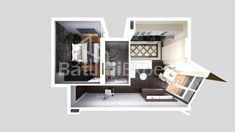 Daire 42.3 m² Daire - Lech ve Maria Kachinsky, Batumi, Gürcistan
