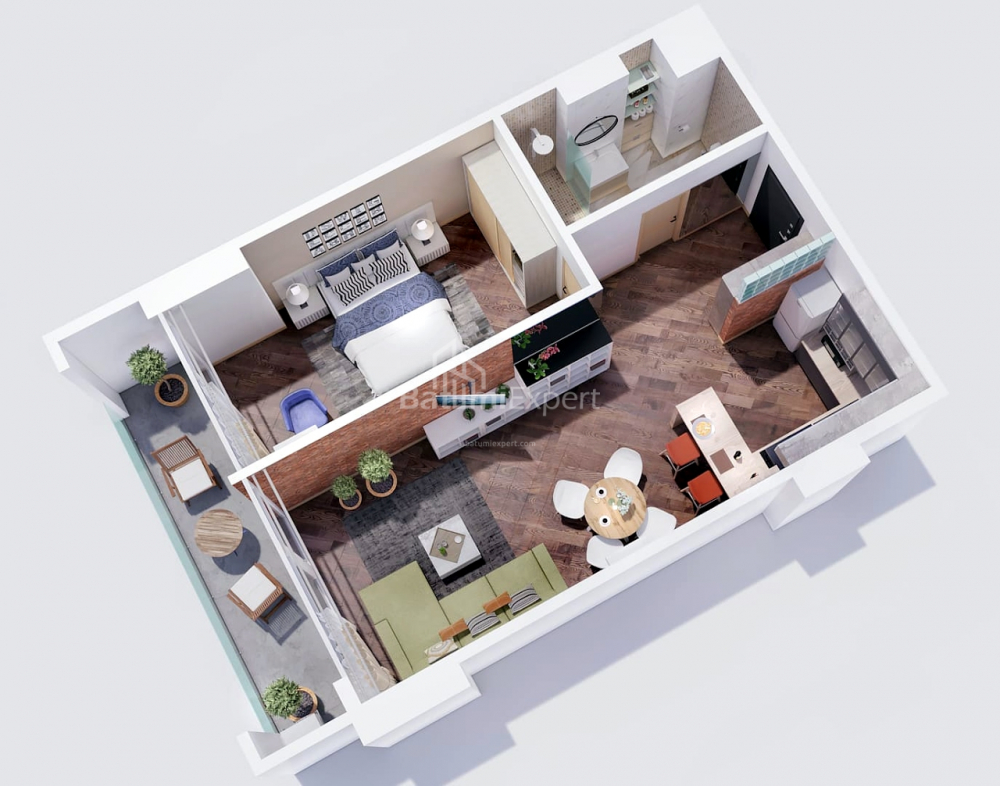 Daire 60 m² Daire - Lado Gudiaşvili, Batumi, Gürcistan