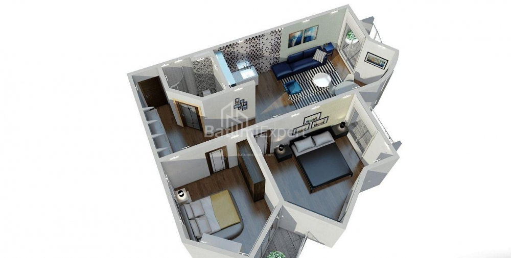 Daire 71 m² Daire - Petra Bagrationi, Batumi, Gürcistan