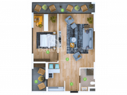 Daire 3-oda 73 m² - Şerif Khimshiashvili, Batumi