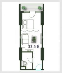 Daire 33.5 m² Daire - Şerif Khimshiashvili, Batumi, Gürcistan