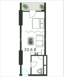 Daire 33.6 m² Daire - Şerif Khimshiashvili, Batumi, Gürcistan