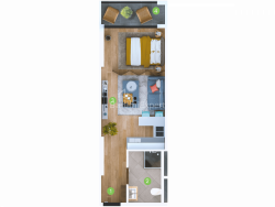 Daire 33.6 m² Daire - Şerif Khimshiashvili, Batumi, Gürcistan