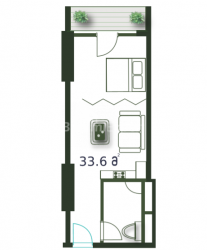 Daire 33.6 m² Daire - Şerif Khimshiashvili, Batumi, Gürcistan