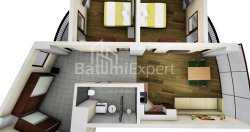 Daire 84.98 m² Daire - Mezgvarta, Chakvi, Gürcistan