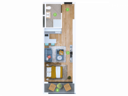 Daire 33.5 m² Daire - Şerif Khimshiashvili, Batumi, Gürcistan