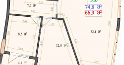 Daire 2-oda 74.8 m² - Lech ve Maria Kachinsky, Batumi