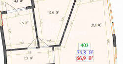 Daire 2-oda 74.8 m² - Lech ve Maria Kachinsky, Batumi