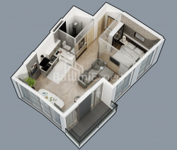 Daire 55.8 m² Daire - Lech ve Maria Kachinsky, Batumi, Gürcistan