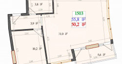 Emlak inşaat halinde 1-oda 55.8 m² - Lech ve Maria Kachinsky, Batumi
