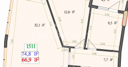Emlak inşaat halinde 2-oda 74.8 m² - Lech ve Maria Kachinsky, Batumi
