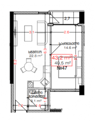 Emlak inşaat halinde 43.2 m² Daire - Lech ve Maria Kachinsky, Batumi, Gürcistan