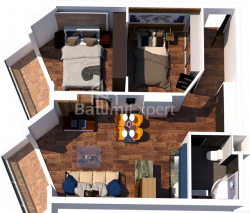 Daire 40 m² Daire - Yurievskaya, Batumi, Gürcistan