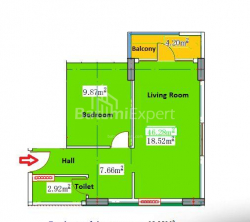 Daire 46 m² Daire - Yurievskaya, Batumi, Gürcistan