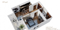 Daire 49 m² Daire - Yurievskaya, Batumi, Gürcistan