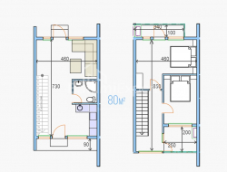 Mesken 3-oda 80 m² - havaalanı karayolu, Batumi