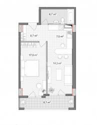 Daire 2-oda 61.5 m² - Vakhtang Gorgasali, Batumi