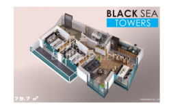 Daire 79.7 m² Daire - Zhiuli Shartava, Batumi, Gürcistan